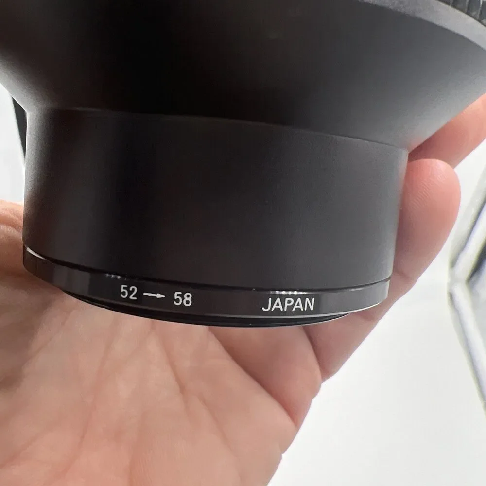 Wide Conversion Lens x0.6 Black Camera Lens Japan with Covers & Box
